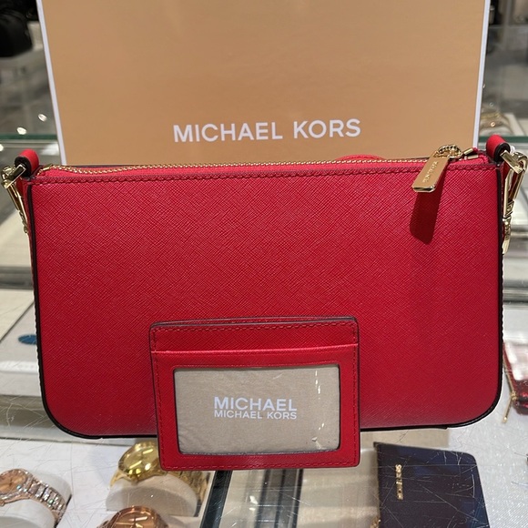 MICHAEL KORS 
JST Leather Crossbody XBody Shoulder Bag + Card Holder Boxed Set - Picture 9 of 16